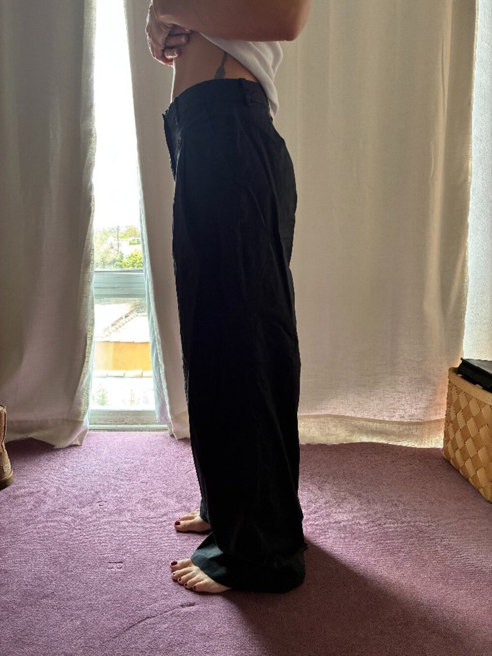 FRANKIE SHOP MARFA WIDE LEG PANTS SIZE M